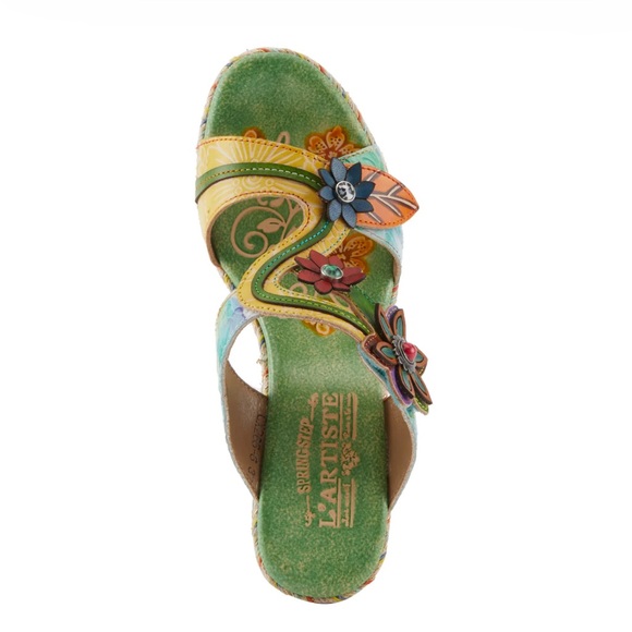 NEW L’Artiste Handpainted Leather Dreamt Sandals Size EU 38, US 7.5-8 - Picture 5 of 11